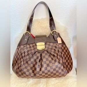 LOUIS VUITTON Damier Ebene Sistina GM